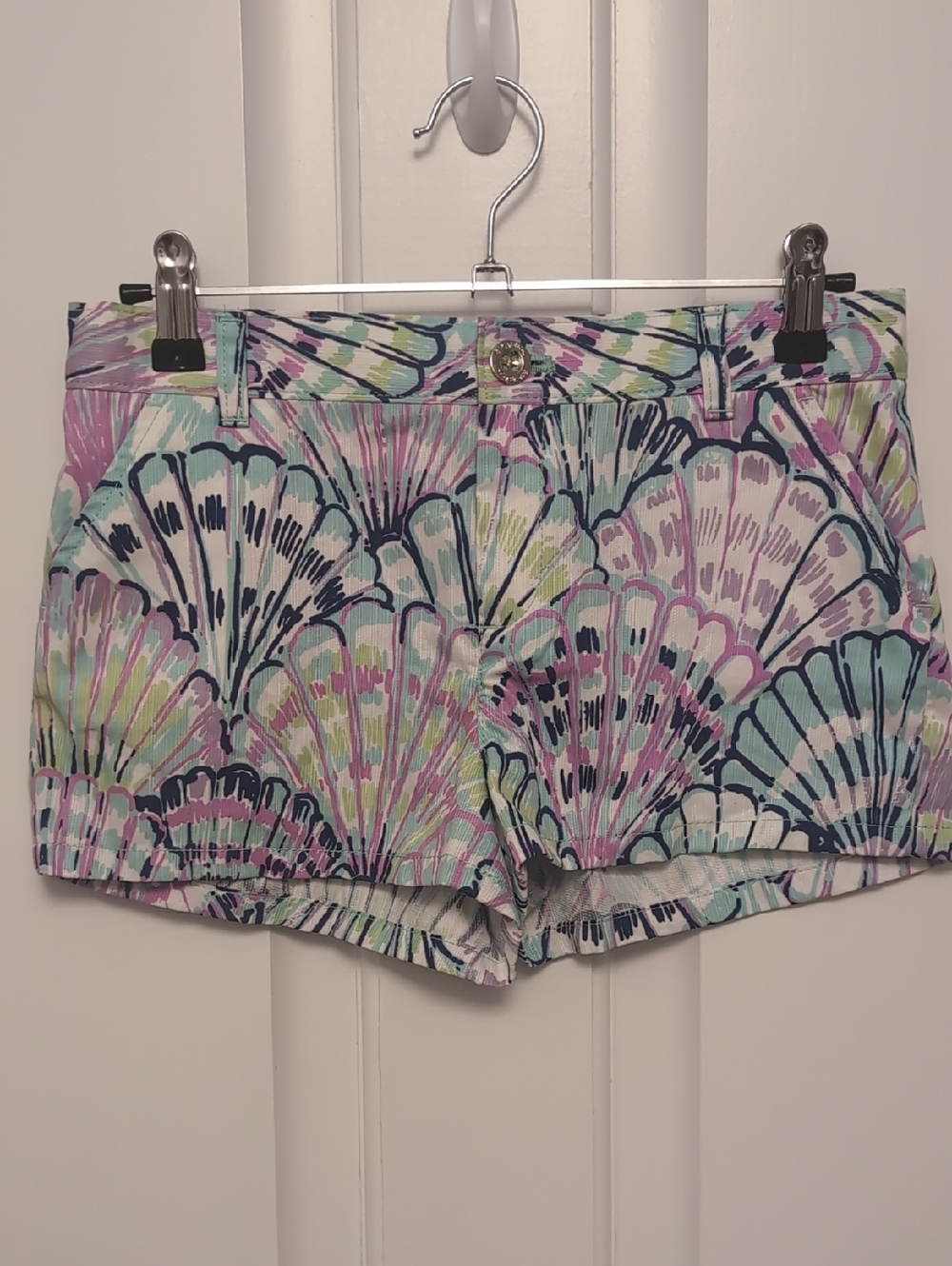 Lilly Pulitzer Pastel Shell-Print Cotton Shorts